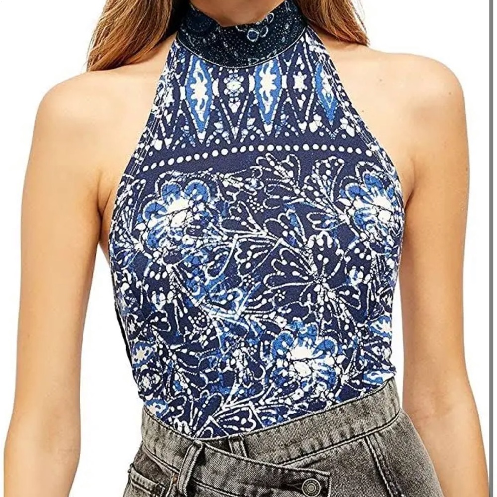 NWT free people Madagascar halter tank top